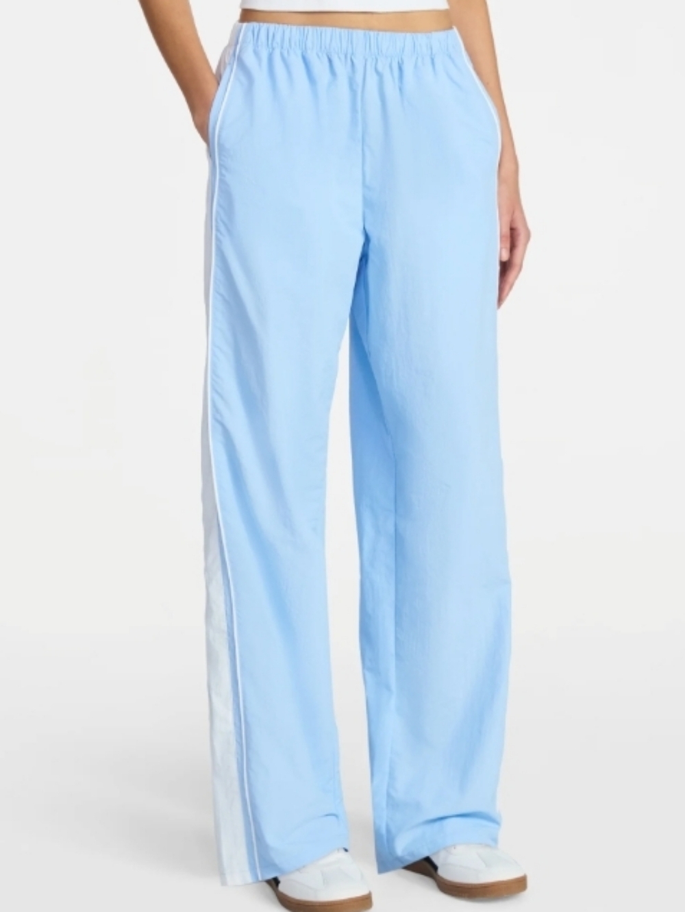 Baby Blue And White Track Pants